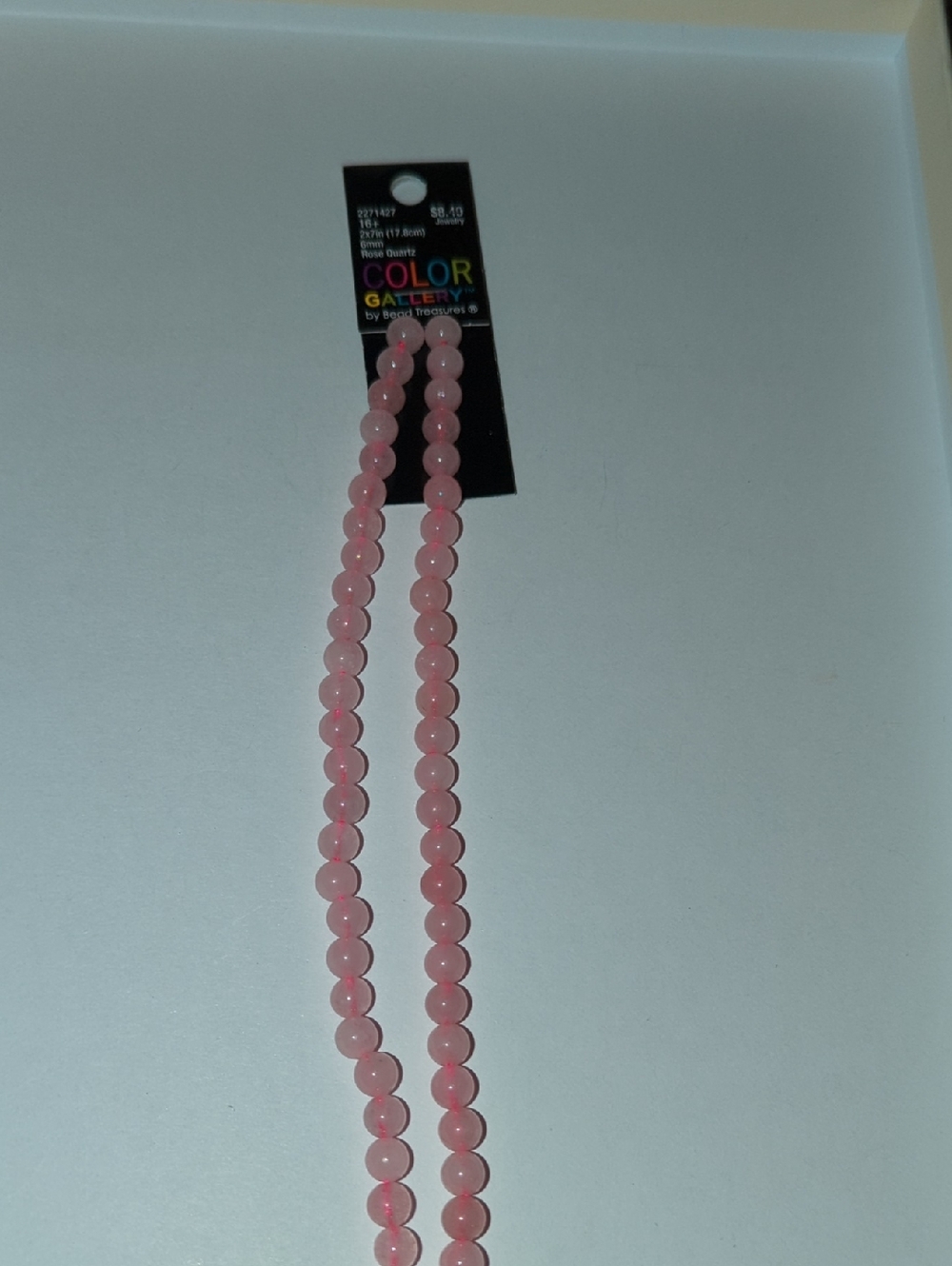 Hobby Lobby Pink Beaded Necklace Strand. Glass Beads.